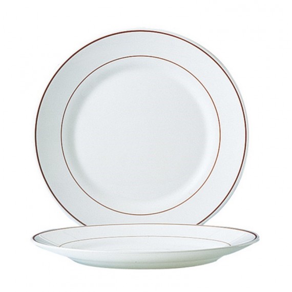 Plato llano con filo en color oro 2,5cm