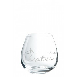 Vaso de agua de cristal transparente