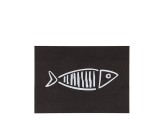 Mantel individual negro pez