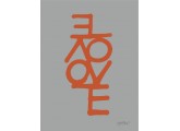 Lamina con letras naranjas "love" de ylva skarp 30x40 cm