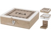 Caja de madera en color blanco 24x24cm