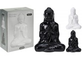 Budha porcelana en color negro 20,5x8x14,5cm 