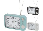 Reloj con forma de radio color azul 33x24cm