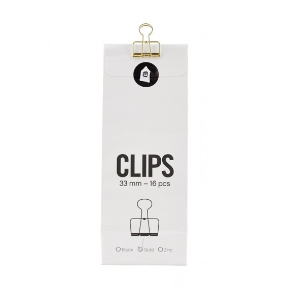 Clips con pinza oro House Doctor 33 mm