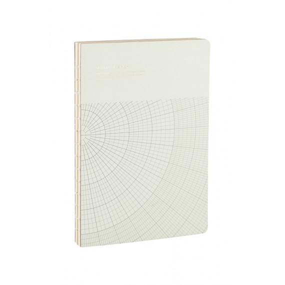 Cuaderno geométrico Monograph gris claro 17,7x25,2 cm