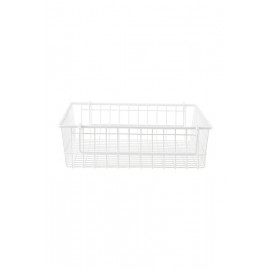 Cesta Monograph de metal blanca 34x27x8 cm