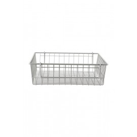 Cesta Monograph de metal gris 34x24x8 cm