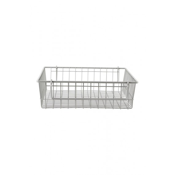 Cesta Monograph de metal gris 34x24x8 cm