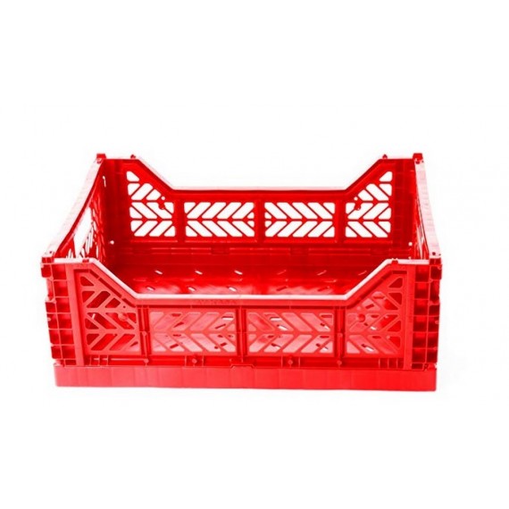 Caja midi plegable roja de AyKasa 40x30x14.5 cm