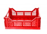 Caja midi plegable roja de AyKasa 40x30x14.5 cm