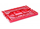 Caja midi plegable roja de AyKasa 40x30x14.5 cm
