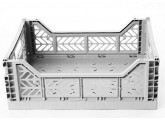 Maxi caja plegable gris de AyKasa 60x40x22.5 cm