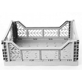 Maxi caja plegable gris de AyKasa 60x40x22.5 cm